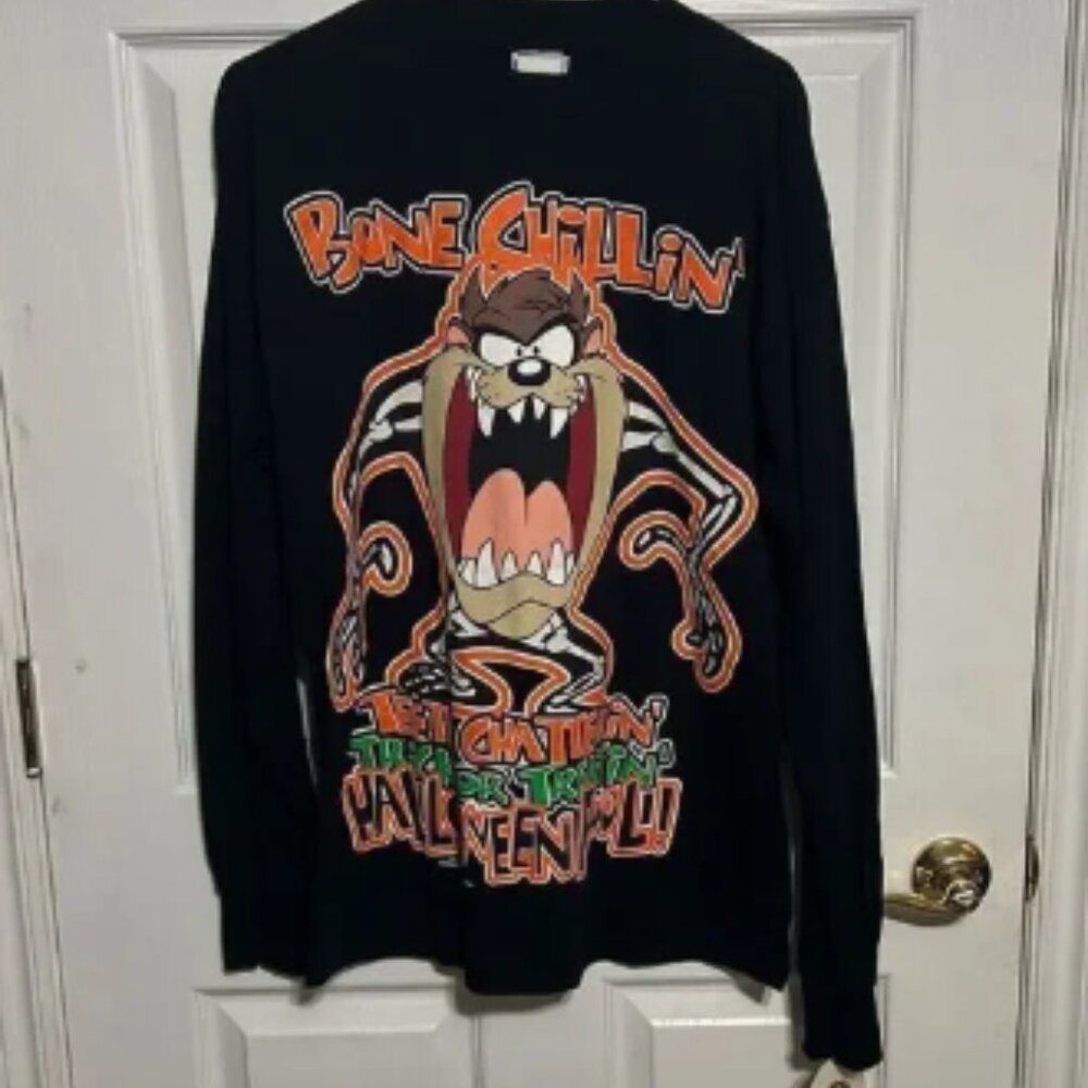🎃🎃🎃 “NWT” True VINTAGE 1996 SINGLE STITCH Looney Tunes TAZ Halloween Horror